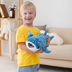 Mukouxun whale shark plush soft fur texture, inviting touch.