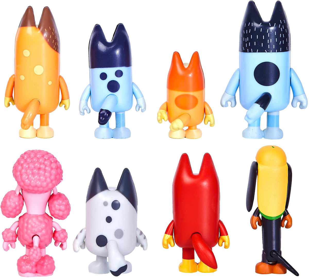 MUKSSE Bluey wolves family figurines for pretend play and bonding
