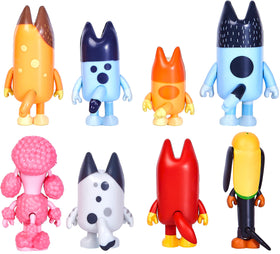 MUKSSE Bluey wolves family figurines for pretend play and bonding