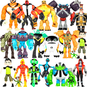 MUKSSE Omnitrix action figures big set featuring main characters for dynamic display.