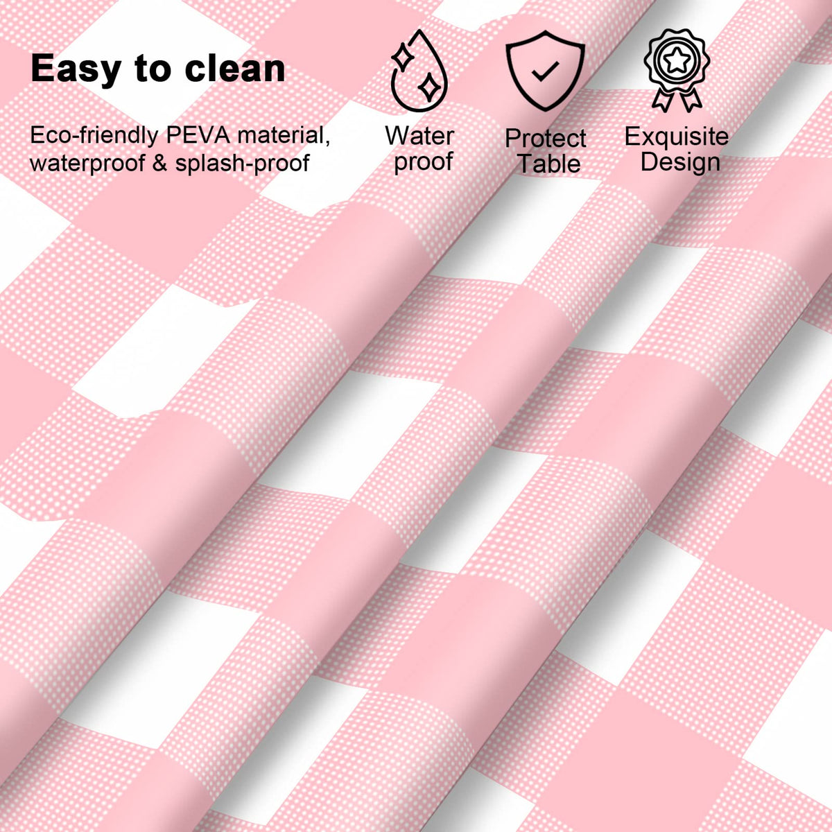 Mulbozy PEVA tablecover combines durability with easy cleanup after meals.