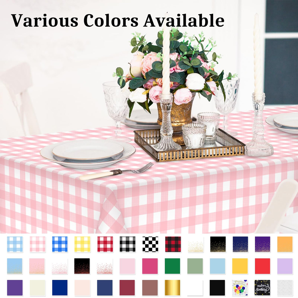 Mulbozy holiday dinner tablecloth suited for indoor or outdoor festive gatherings.