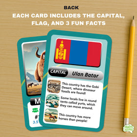 Multi-Memo capital cities cards clearly display capitals for practice.