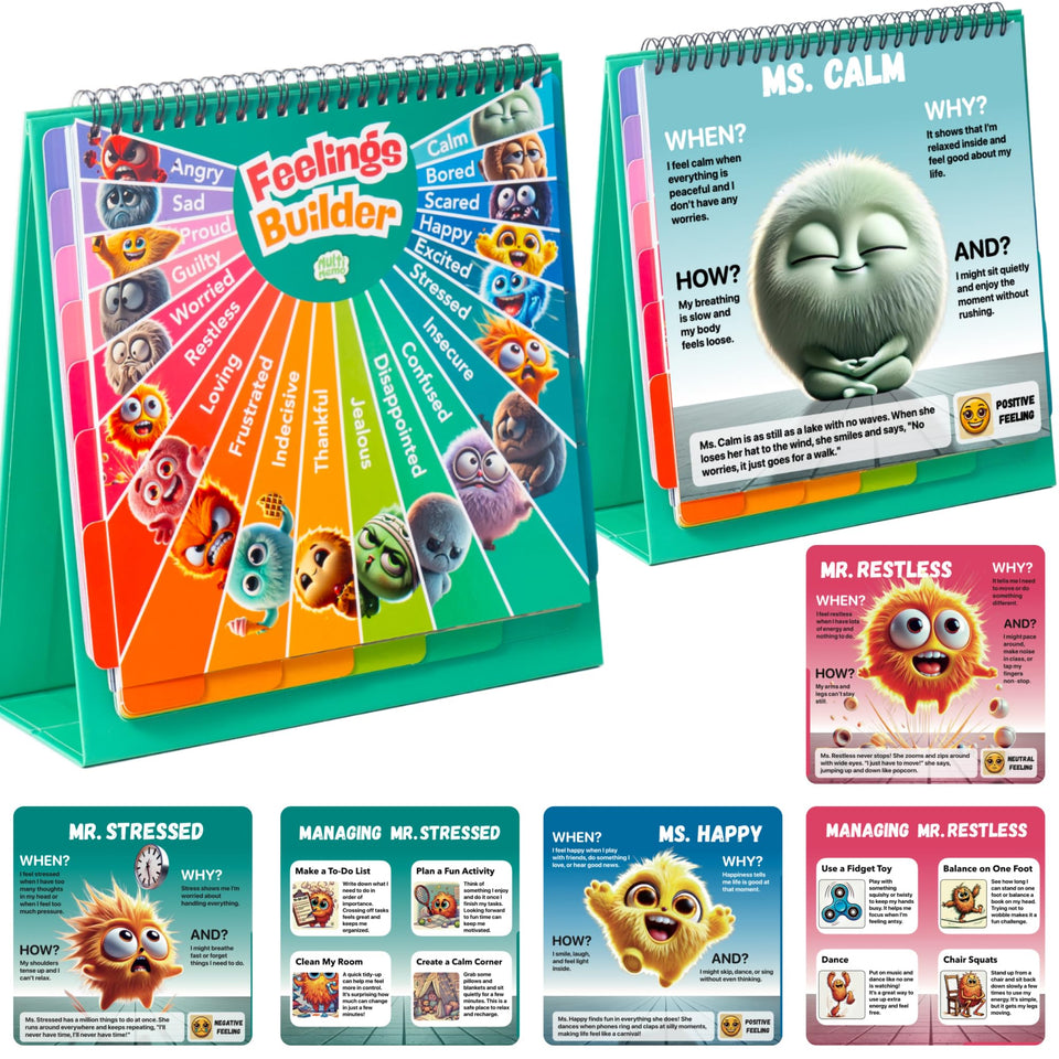 Multi-Memo Emotion Flipbook cover showcases kid-friendly visuals for emotional literacy.