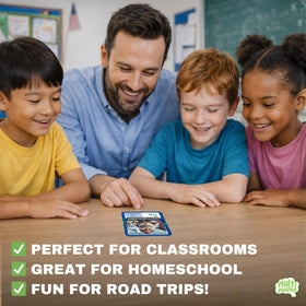 Multi-Memo ESL learners use visual prompts for geography practice.