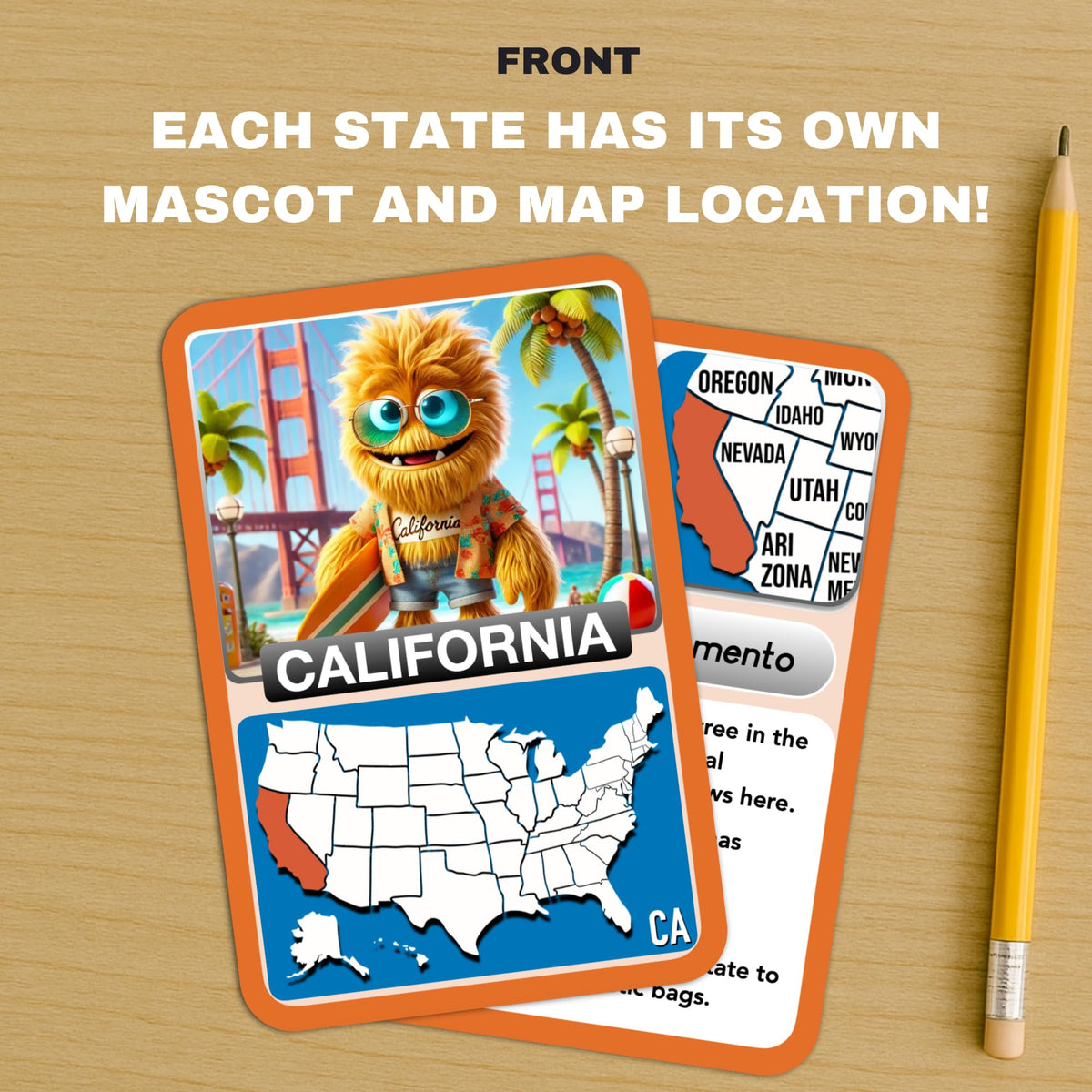 Multi-Memo States Explorer fun facts card adds surprising details to lessons.