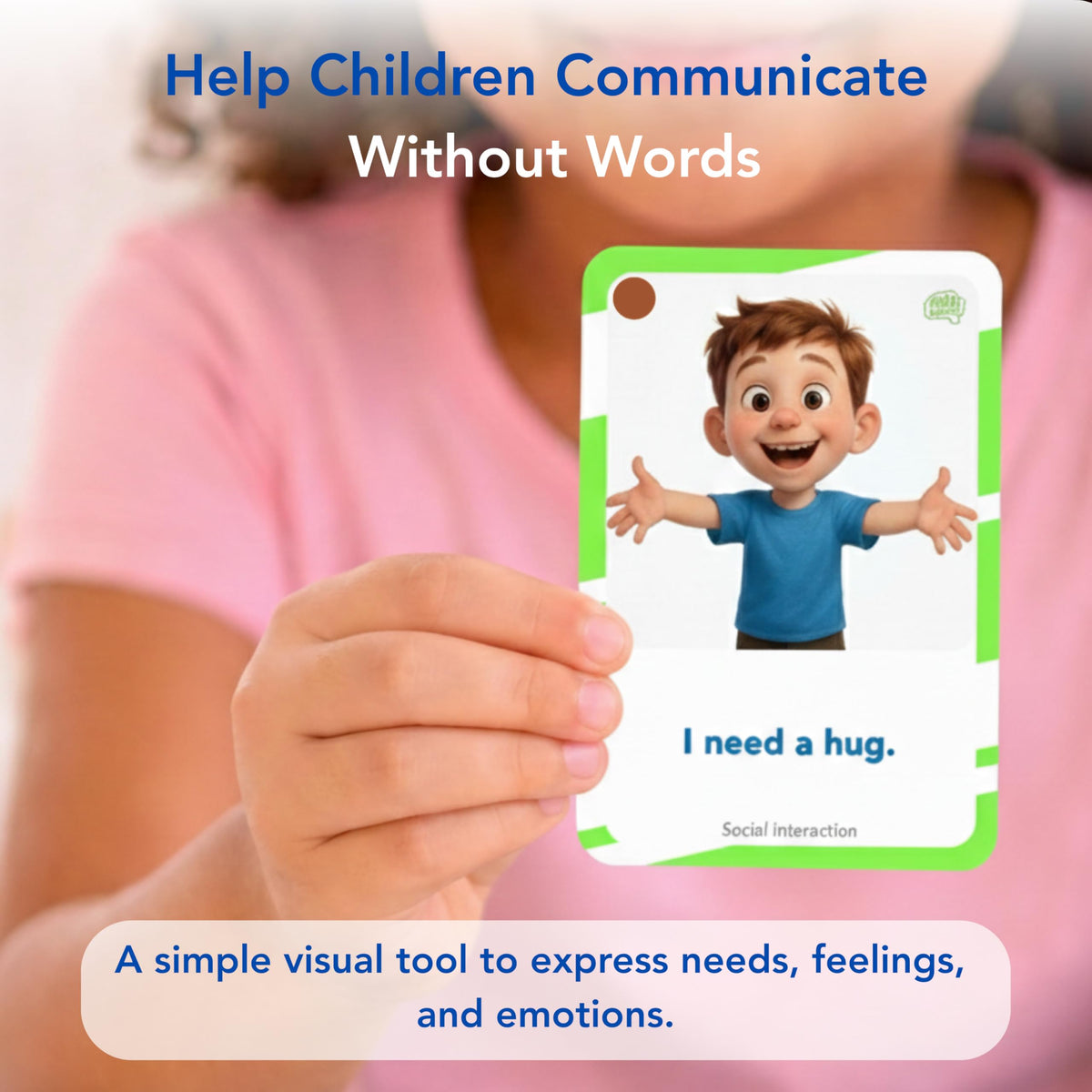 Multi-Memo Visual Aid Card: I need help, facilitates asking for guidance.