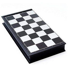 Multipurpose Go folding chess board shown in compact travel setup