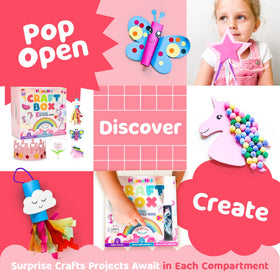 Mumaloo Craft Kit Supplies neatly organized for mess free fun and easy setup