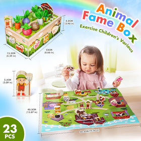 MuMua wooden vegetables with non-toxic paint invite sensory exploration and color sorting.