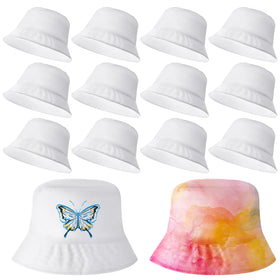 Mumucove 12-pack DIY kid bucket hats ready for decorating and parties