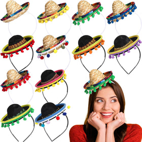 Mumufy 12-pack sombrero headbands ready for shared Cinco de Mayo celebrations.