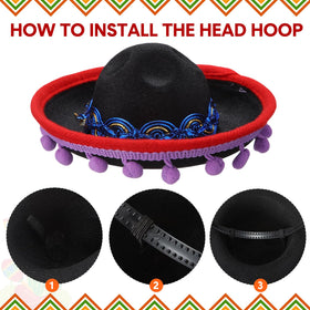Mumufy sombrero headband colors and tassels show vibrant accents for group photos.