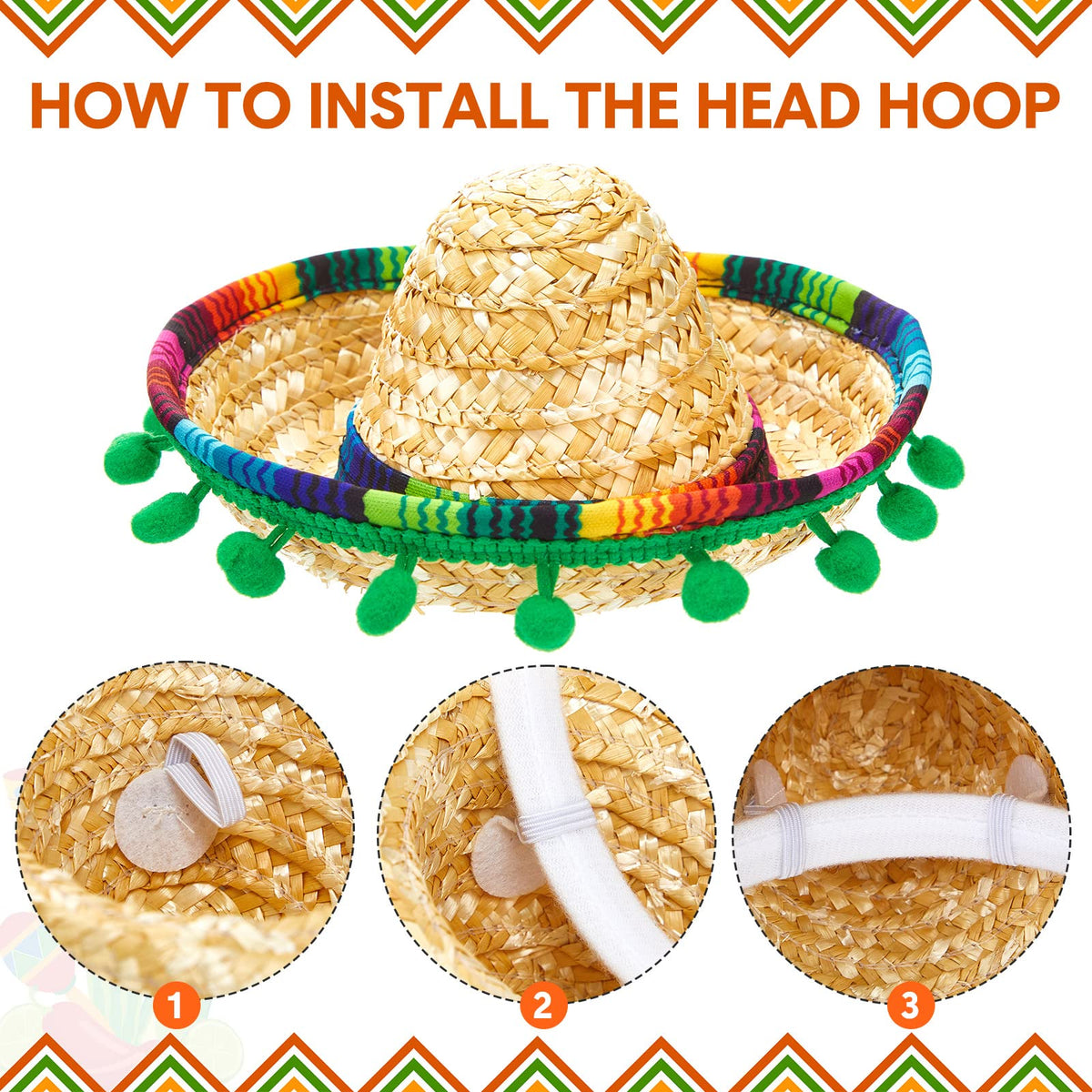 Mumufy sombrero headband packaging ready-to-gift presentation for Cinco de Mayo.