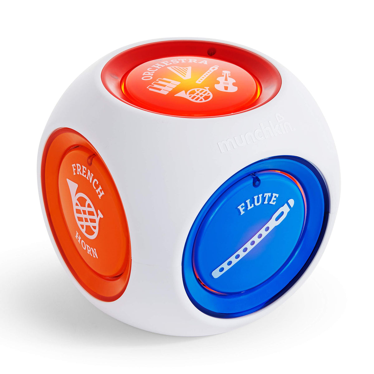 Munchkin Mozart Magic Cube instrument buttons for interactive learning and play