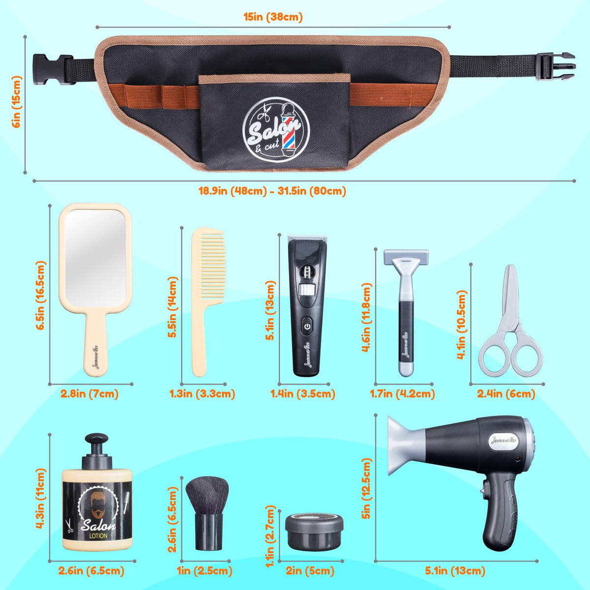 MUNDIDO electric hair dryer toy with sound enhances play immersion.