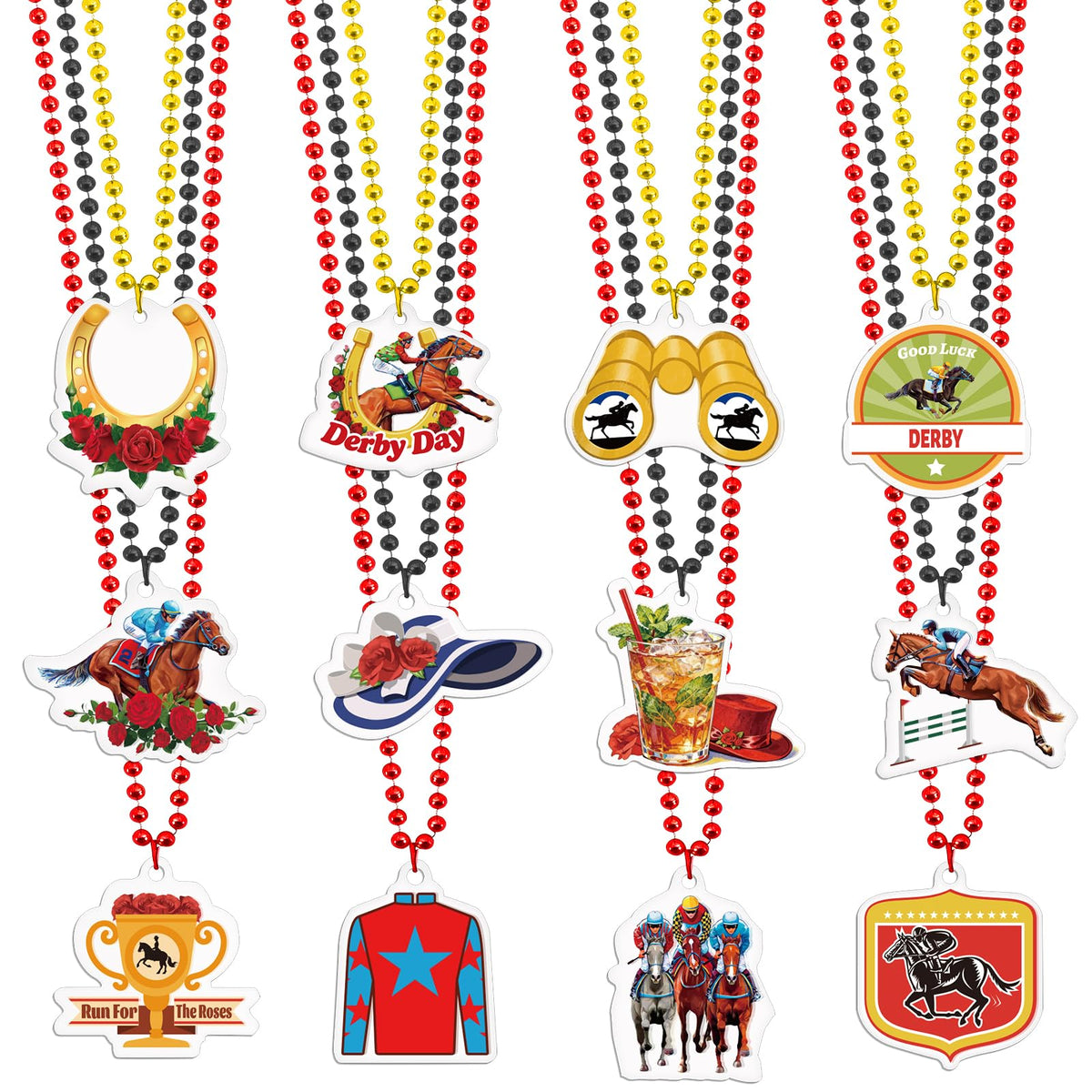 MUOUAKATE derby necklaces set featuring 24 pieces for festive party styling
