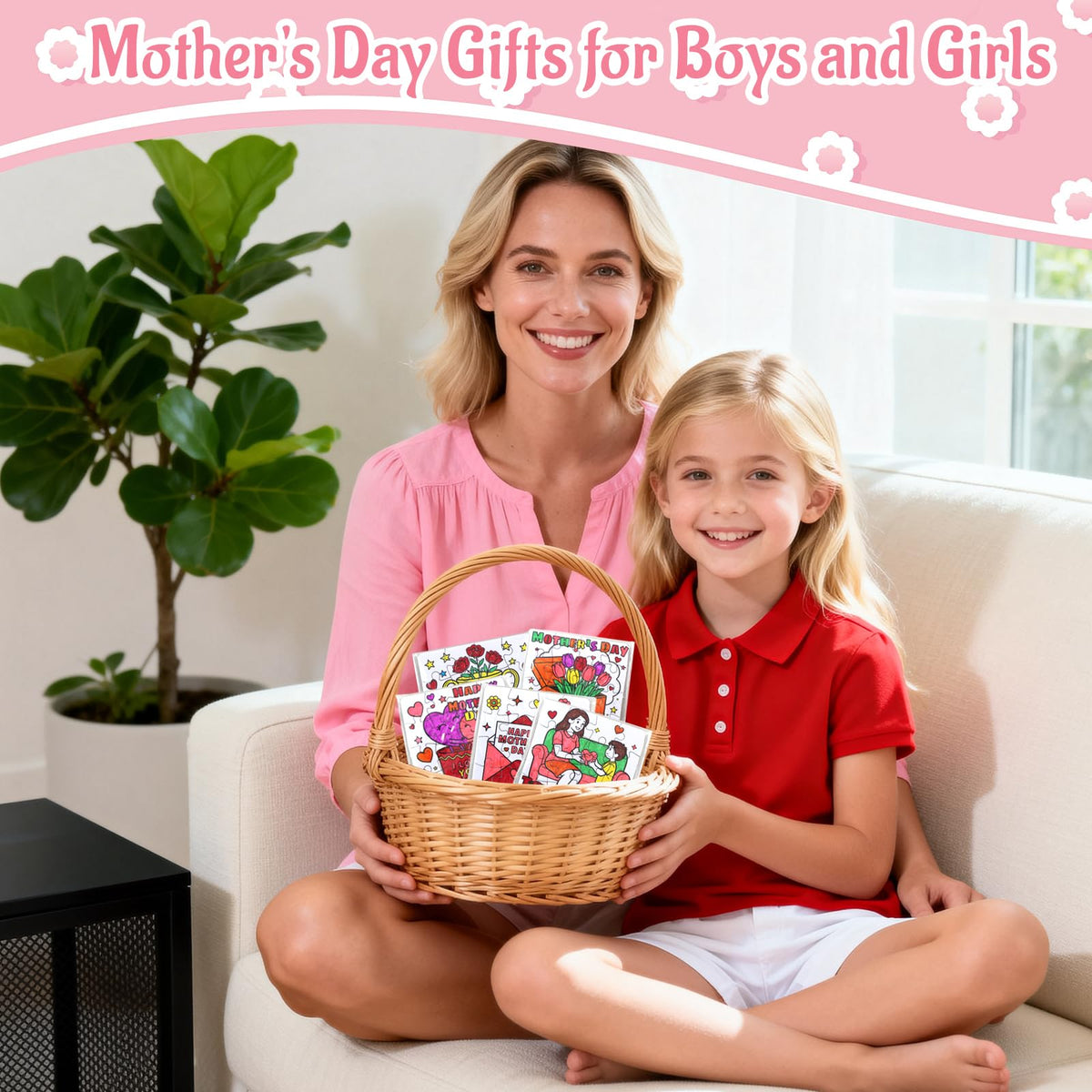 MUOUAKATE Mother's Day puzzle cards—cute motif for gifts and decor.