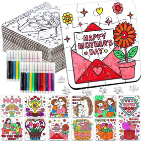 MUOUAKATE Mother's Day puzzle flower bouquet for coloring and gifting.