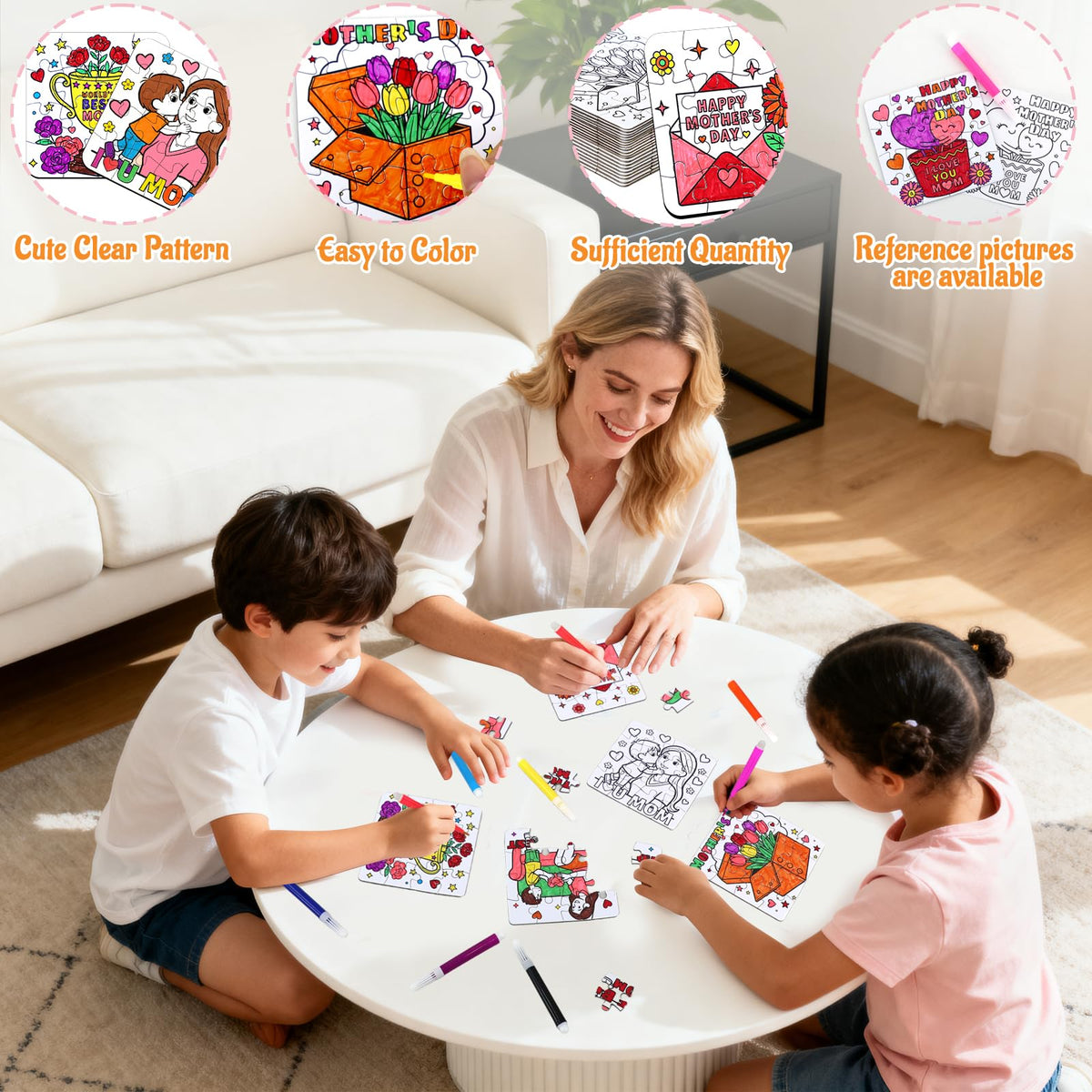 MUOUAKATE Mother's Day puzzle rabbit—engaging craft for groups.