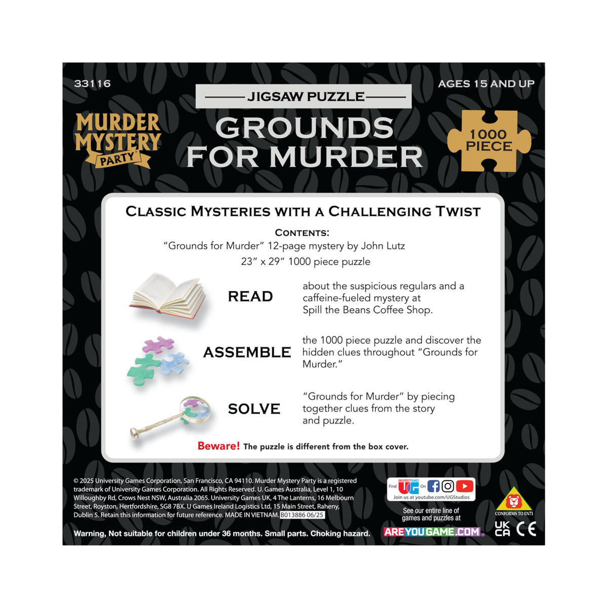 Gift for puzzlers and mystery lovers from Grounds for Murder