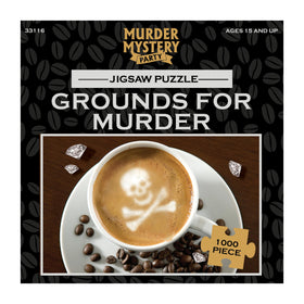 Completed Grounds for Murder puzzle measures 23x29 inches