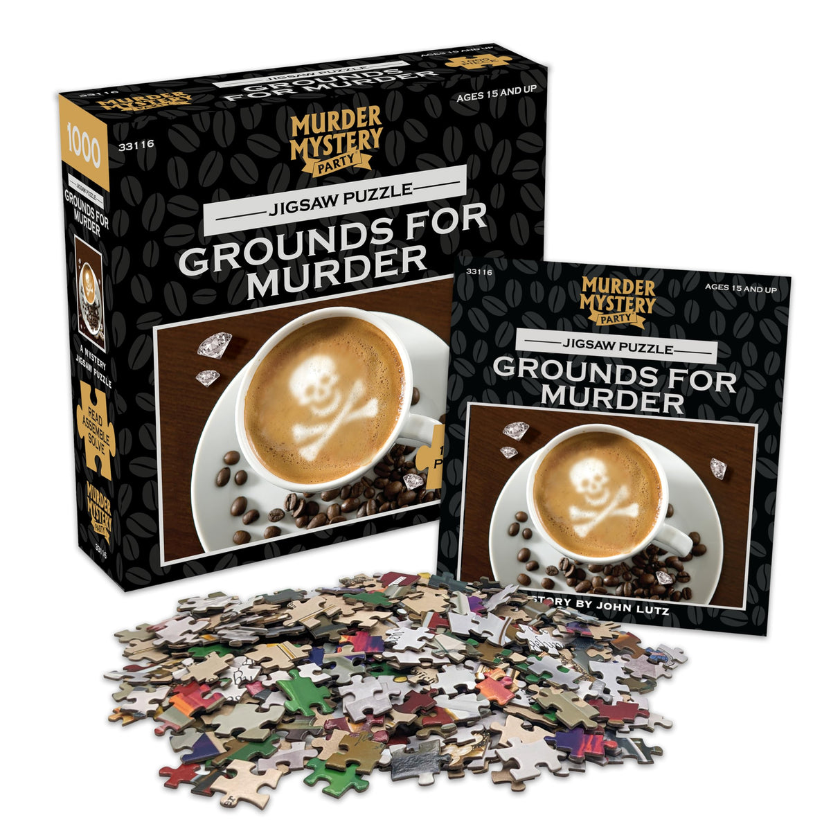 Murder Mystery Party Grounds for Murder puzzle cover sparks curiosity and challenge
