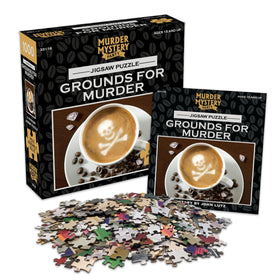 Murder Mystery Party Grounds for Murder puzzle cover sparks curiosity and challenge