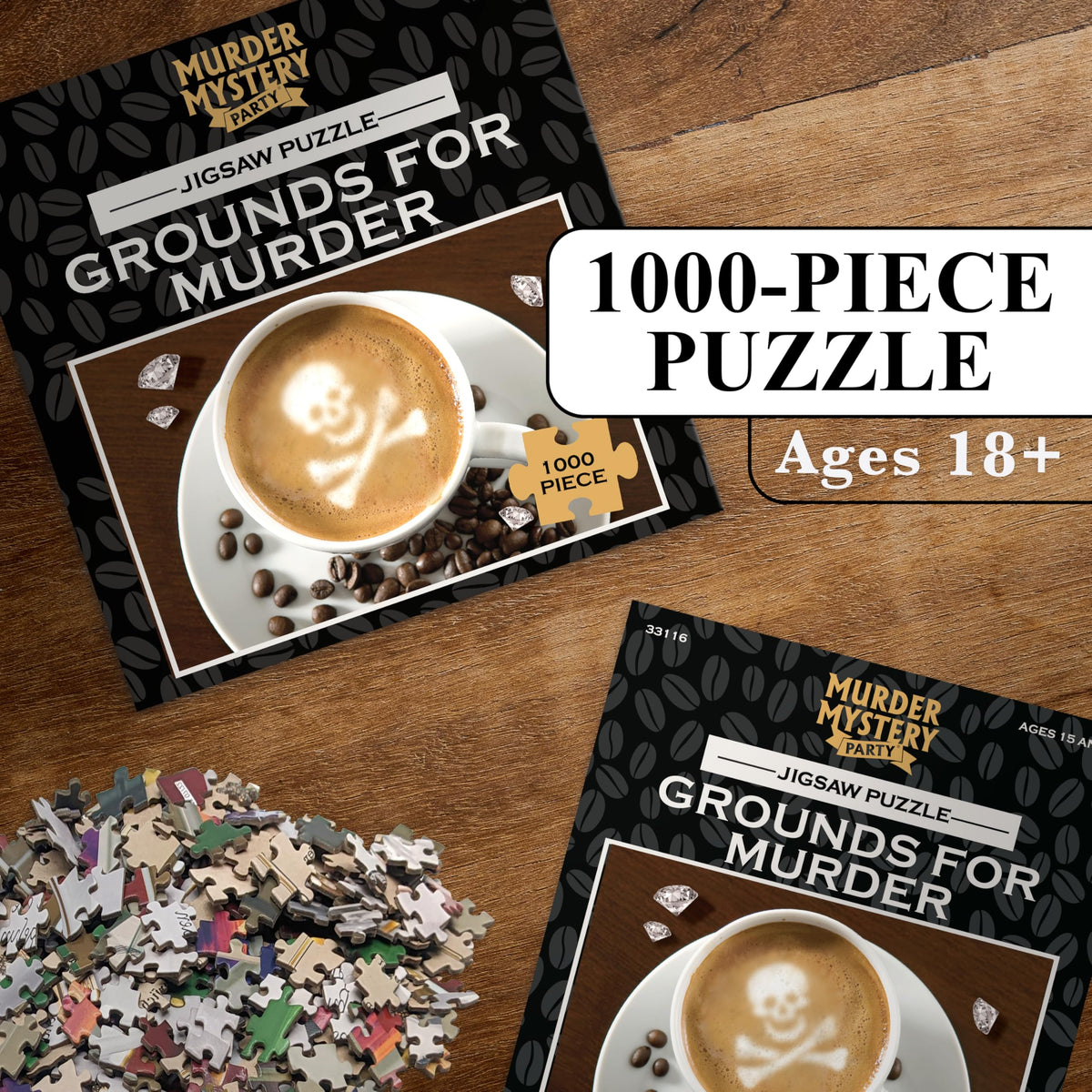Grounds for Murder storybook inside reveals clues-driven narrative
