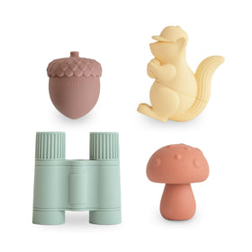 Mushie Nature Bath Toys Acorn: soft silicone ideal for toddler tub time and sensory play