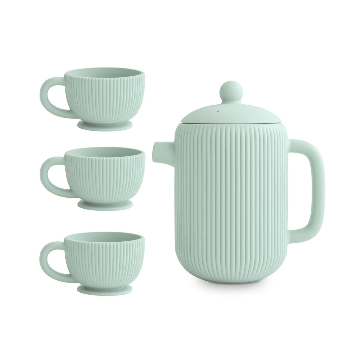 Mushie teapot with removable lid for pretend tea time