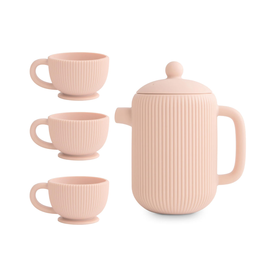 Mushie silicone baby tea set teapot for imaginative play
