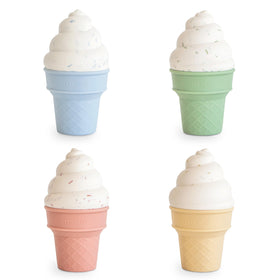 Mushie silicone mix-and-match ice cream toy 4-pack with colorful pieces for imaginative play