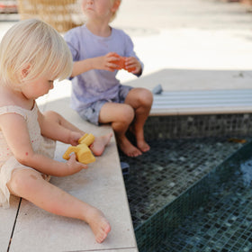 Mushie Vehicles bath toys provide secure grip during splashes