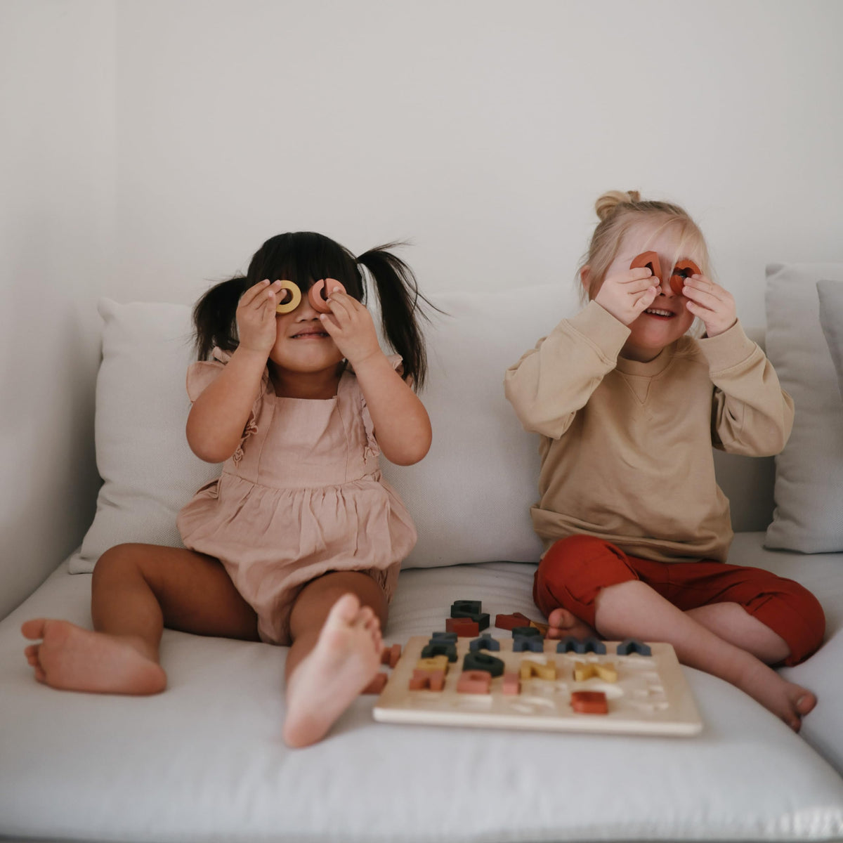 Mushie alphabet puzzle letters promote letter recognition via hands-on practice