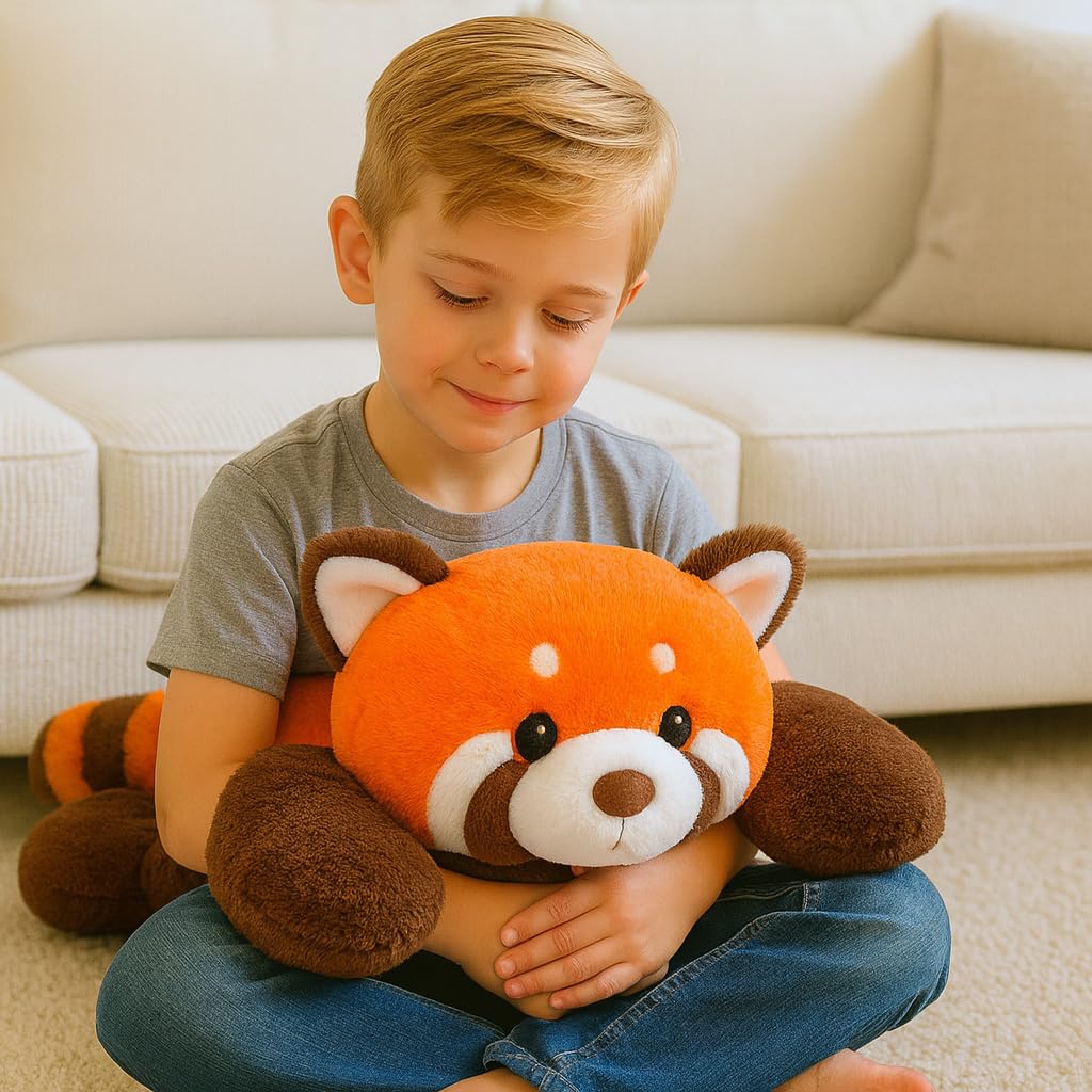 Mushymallow 20-inch weighted panda plush suitable for display.