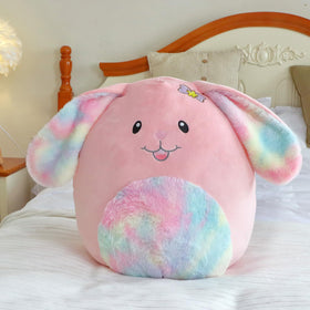 Mushymallow bunny plush on sofa provides cozy relaxation.