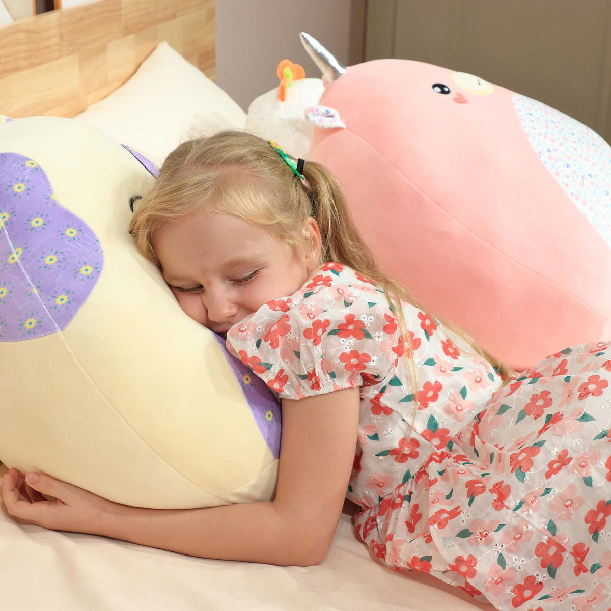 Mushymallow cat pillow used as a decorative room accent