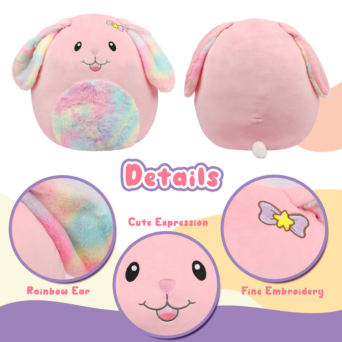 Mushymallow giant bunny pillow ready for cuddling and lounging.