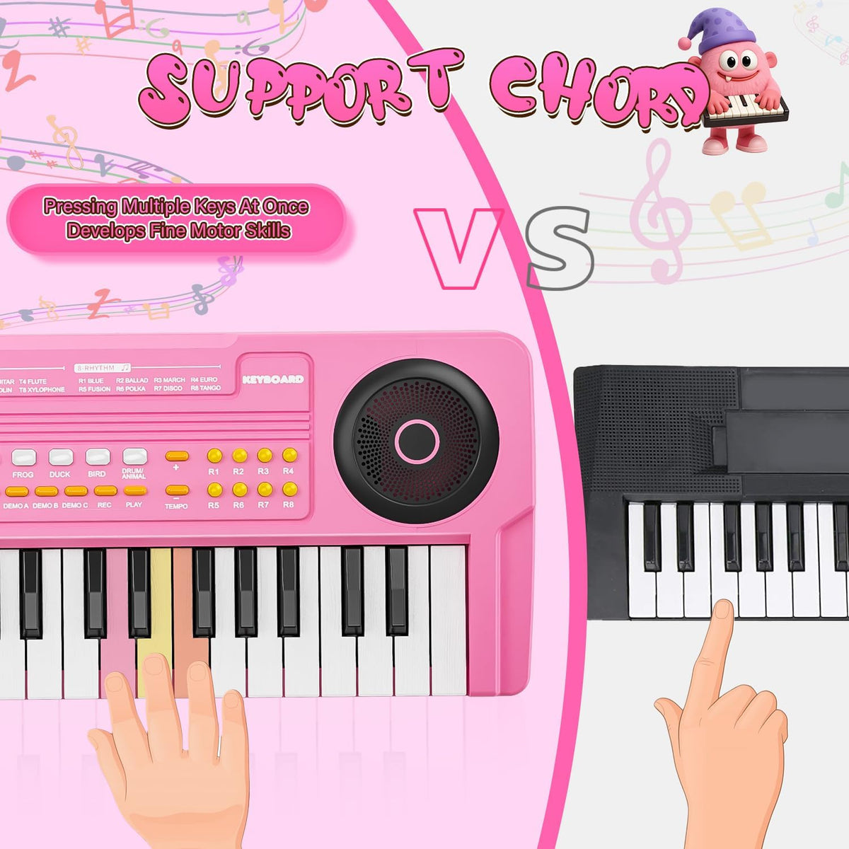 MusicForset chord play feature encourages simple harmonies