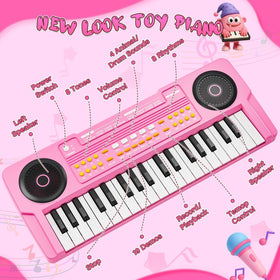 MusicForset pink gift piano ideal for birthdays and early learners
