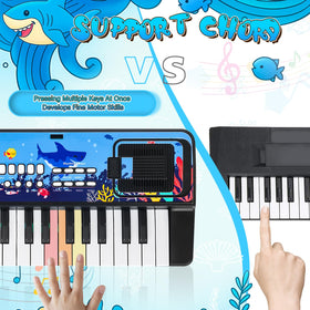 MusicForset portable toddler piano with stand for on-the-go music fun.