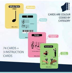 MUSO flash cards in use during a beginner lesson