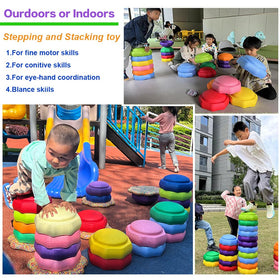 Mutasui storage stool promotes organization and safe seating during play.