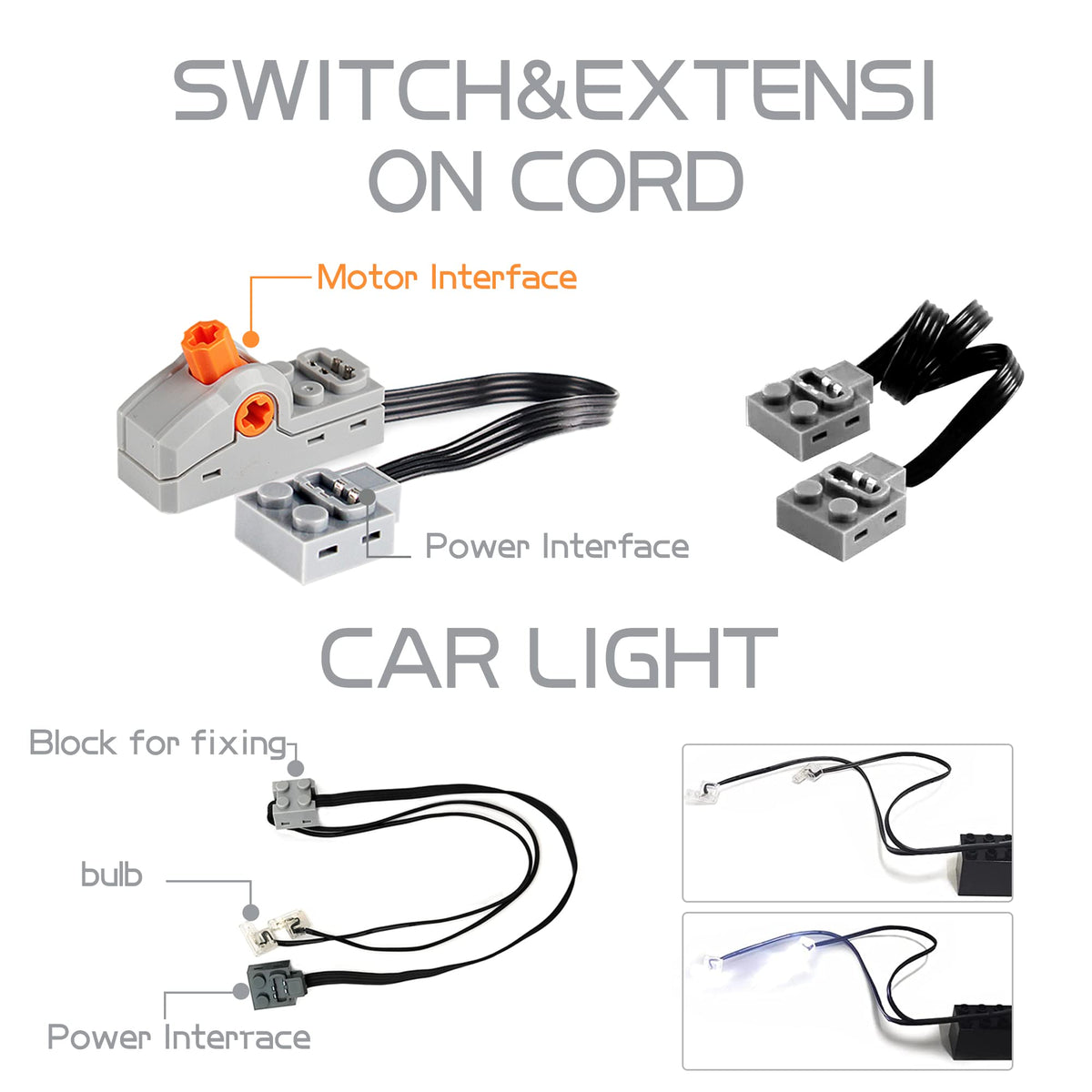 Mutcretus receiver extension cable assembly enables flexible wiring options.