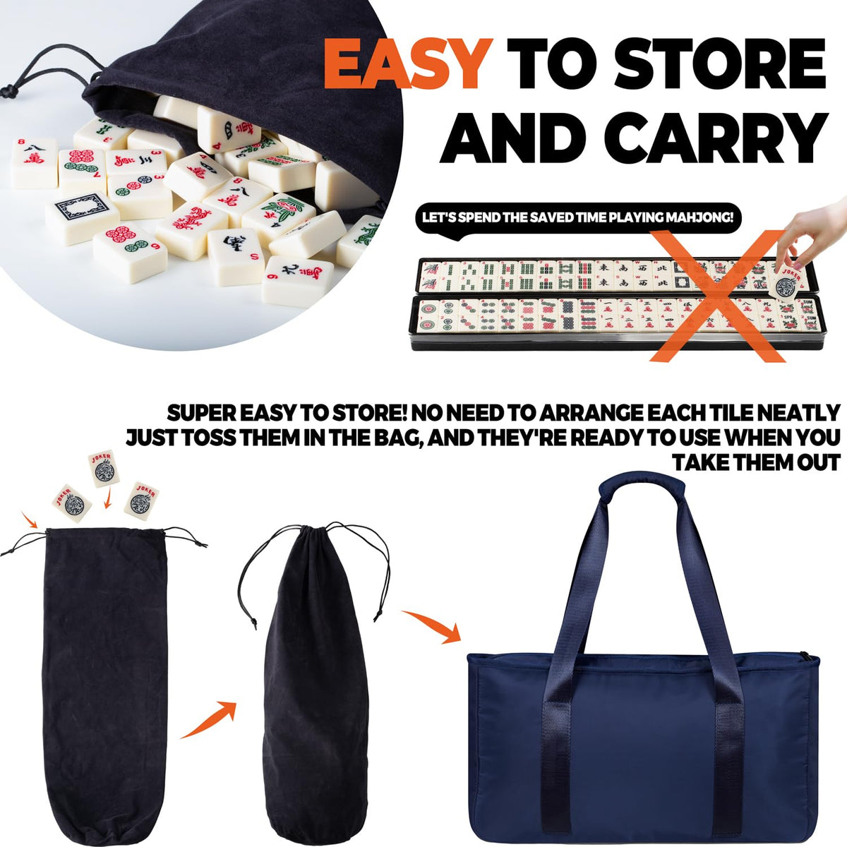 MUTEX blue carrying bag enables portable, stylish travel and storage.
