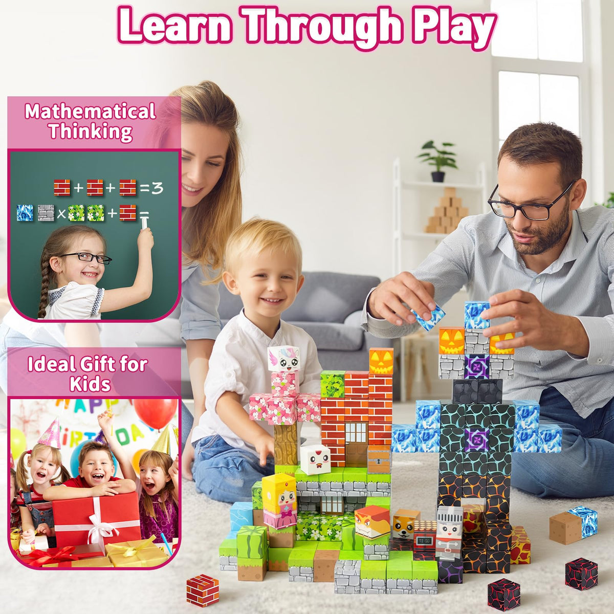 MUUHU gift-ready magnetic blocks set ideal for kids ages 3–10