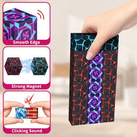 MUUHU blocks connecting magnets to build tall, stable structures