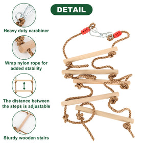 MUXHEL wooden rungs show natural grain and durability.