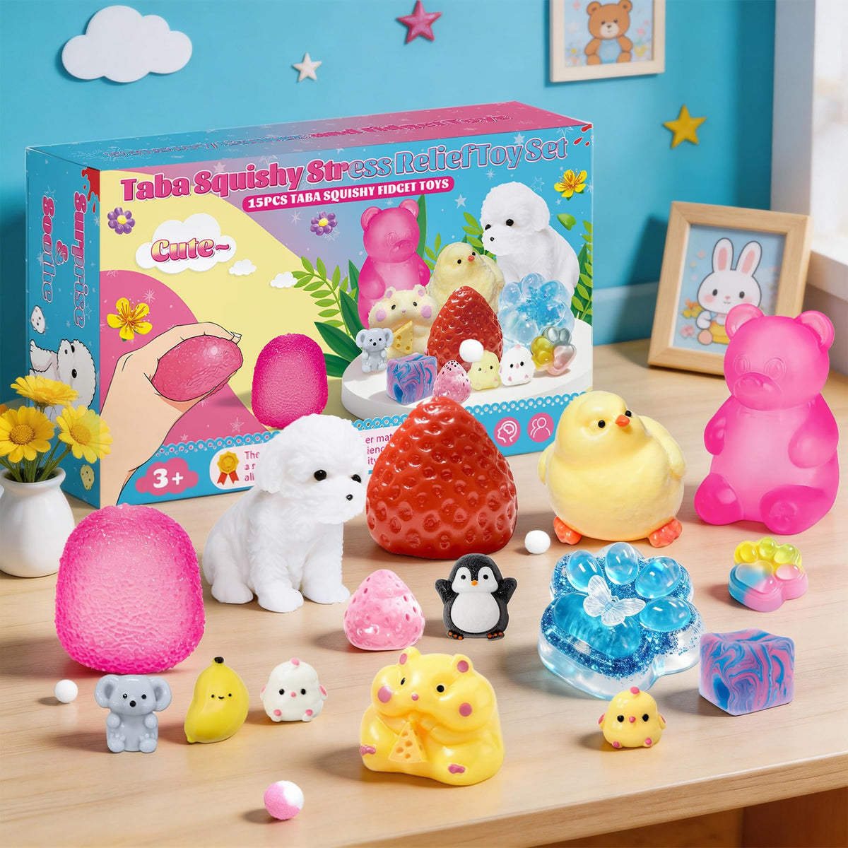 Muxiziu Taba Squishies Kit dog squishy handy for kids' playtime